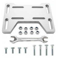 GZZTORES front view adapter plate showing mounting pattern and strength benefits