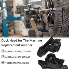 GZZTORES duck head installed on a Coats tire changer demonstrating proper fit