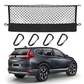 Hacyikee front view of cargo net packaging showing model compatibility and benefits