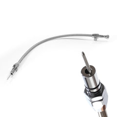 HAHAHA front view of silver 36-inch dipstick showing full length and cap, easy inspection benefit