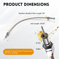 HAHAHA stainless braided hose close-up showing heat resistance benefit