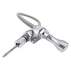 HAHAHA front view of firewall-mounted dipstick showing easy access benefit