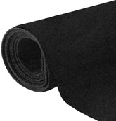 Halero front view of folded black underfelt showing full panel — easy installation