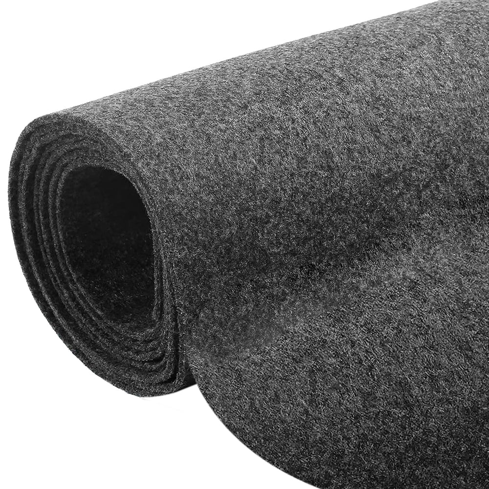 Halero front view of full 78x40 grey carpet panel showing coverage and fit
