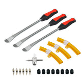 Handfly front packaging showing full tire spoon kit and benefits