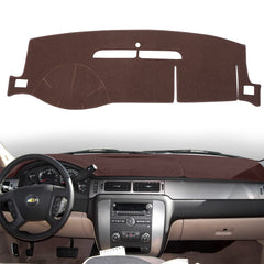 HanLanKa front view of brown dash cover showing full fit and aesthetic benefit