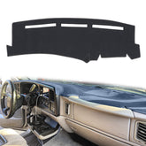HanLanKa front view of gray dash cover showing fit and benefit of restored dash look