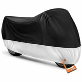 Hanmir front view covered motorcycle showing full protection and weather resistance