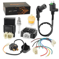HANQIMOTO ignition kit front view showing complete replacement set and easy identification benefit