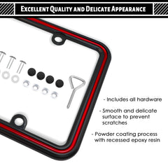 Hanwell Products close-up of recessed red epoxy detail highlighting refined accent