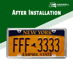 Hanwell Products frame with included screws, washers, caps and screwdriver for easy install