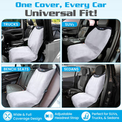 HAPPEGEAR with dog on seat showing easy pet-friendly protection
