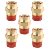 HASAOMOI brass union front view showing durable brass construction and 1/2" NPT thread for reliable connections