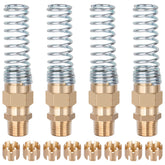 HASAOMOI front view of four brass hose end fittings showing product clarity and compliance benefit