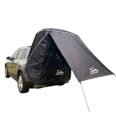 HASIKA tent front view showing covered rear space and quick access benefit