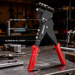 HAUTMEC quick-change nosepieces displayed for fast size swaps and efficiency
