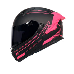 HAX helmet sun visor action demonstrating drop-down shade to reduce glare