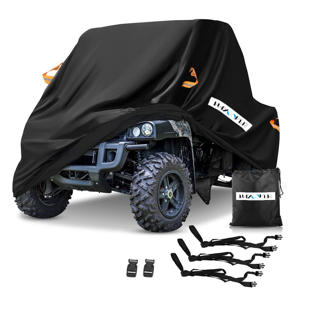 HAYCOVER front view on UTV showing full protective coverage and weather protection