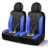 HChengkikz front view showing black and blue cover protecting seat