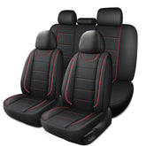 HChengkikz front seat full view showing sporty black and red protection and upgraded look