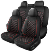 HChengkikz front seat overview showing full black and red cover and upgraded look