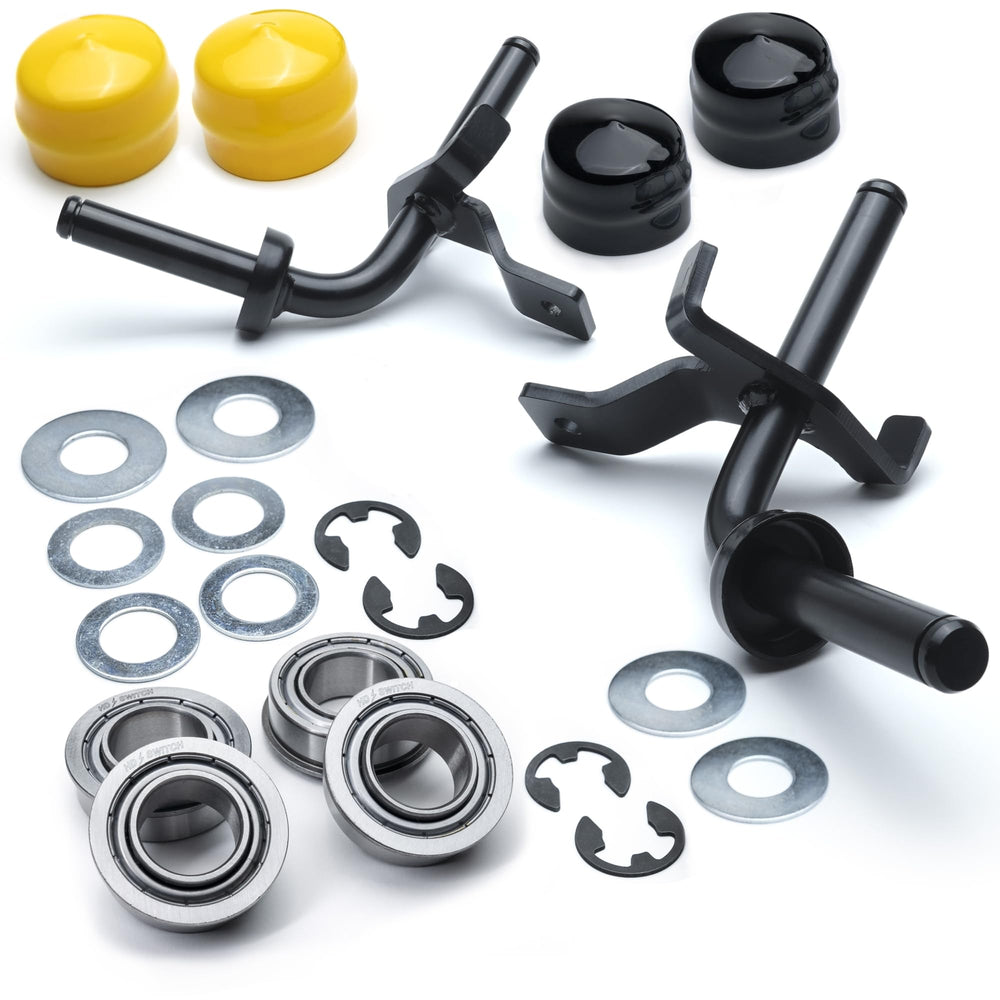 HD Switch front packaging of steering spindle conversion kit showing included parts