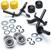 HD Switch front packaging of steering spindle conversion kit showing included parts