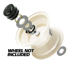 HD Switch hub cap and hardware displayed for durable protection