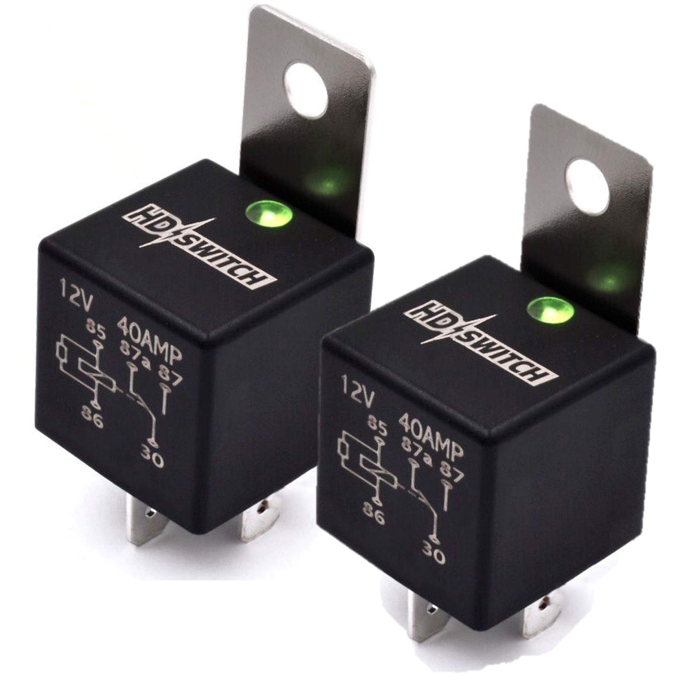 HD Switch relay front view showing housing and terminals, reliable replacement