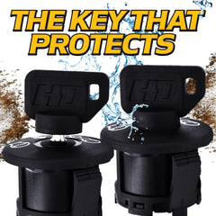 HD Switch spare metal key detail for backup convenience