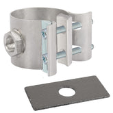 HEBRAR front view of clamp-on bracket assembled shows durable fit