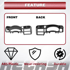 HECASA dash bezel installed in S10 Blazer illustrating precise fit and tidy radio mounting