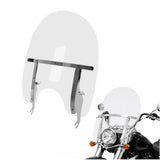 HECASA front view windshield showing full tall clear screen and benefit of wind reduction