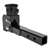 HECASA front view of hitch adapter showing sturdy steel construction benefit