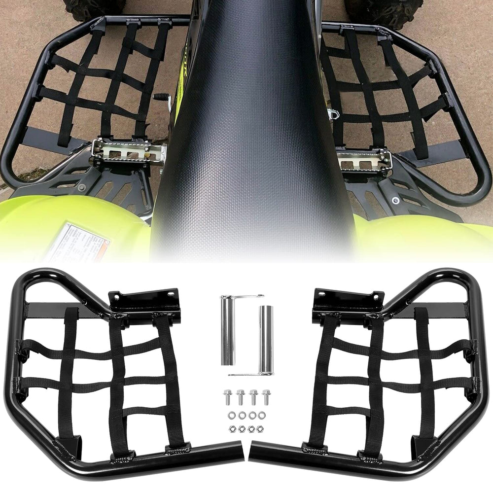 HECASA nerf bars front view showing full fit and protection