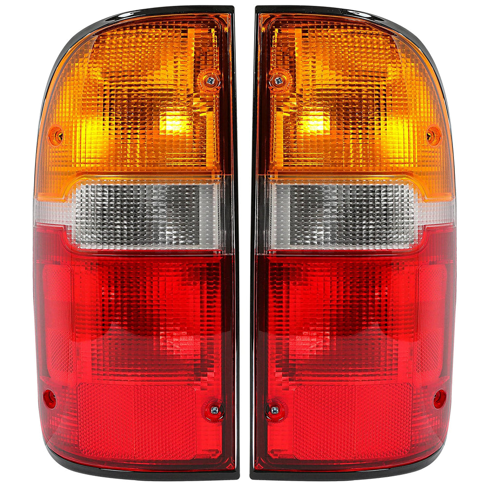 HECASA front view of tail light showing clear red amber lens and improved visibility