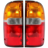 HECASA front view of tail light showing clear red amber lens and improved visibility