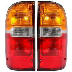 HECASA front view of tail light showing clear red amber lens and improved visibility