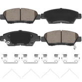 HECHENQICHE front pads packaging showing kit and compatibility details for reassurance