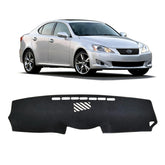 HEDAQI dash cover front installed in Lexus IS showing neat fit and protection