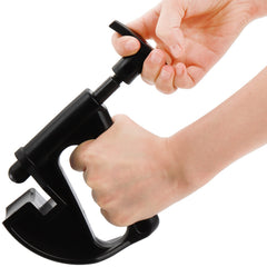 Hedume spring-loaded plunger detail demonstrating secure hold benefit