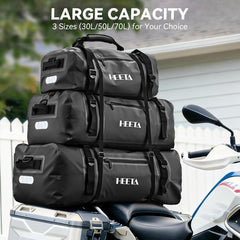 HEETA open interior showing roomy 70L compartment for bulky travel gear
