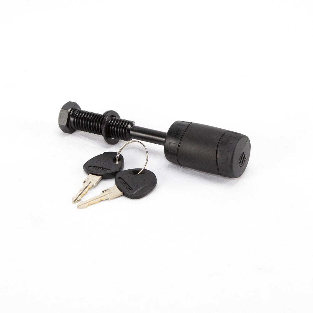 Heininger front locking head shown weather resistant and secure