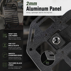 HEMSK DAYS reinforced straps and metal buckles detail for secure no-drill fit