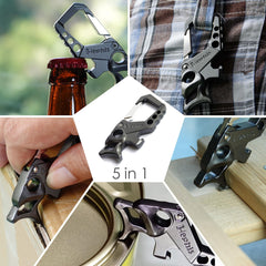 Hephis organizer clipped to belt showing quick access and hands-free carrying benefit
