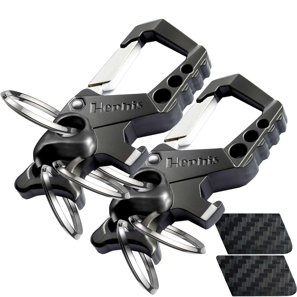 Hephis front view of skull key organizer showing secure compact design and durability