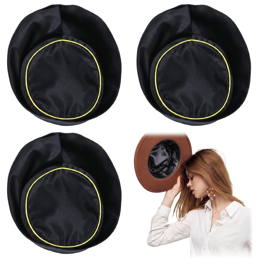 Hercicy front view of four black satin liners showing package convenience and spares