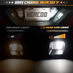 HERCOO LED bulb illuminated night shot improving plate visibility