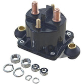 Heurofosh starter solenoid front view showing compact design and durable finish for easy replacement