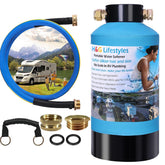 H&G lifestyles front view of portable softener showing compact design and immediate use benefit